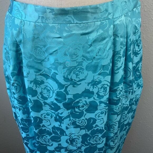 Vintage 80s Papell Petites Silk Jacket & Skirt EUC - Picture 11 of 14